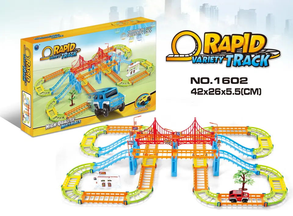 Extremely Fast Electric Rail Car Color Box wholesale from Qili Toys