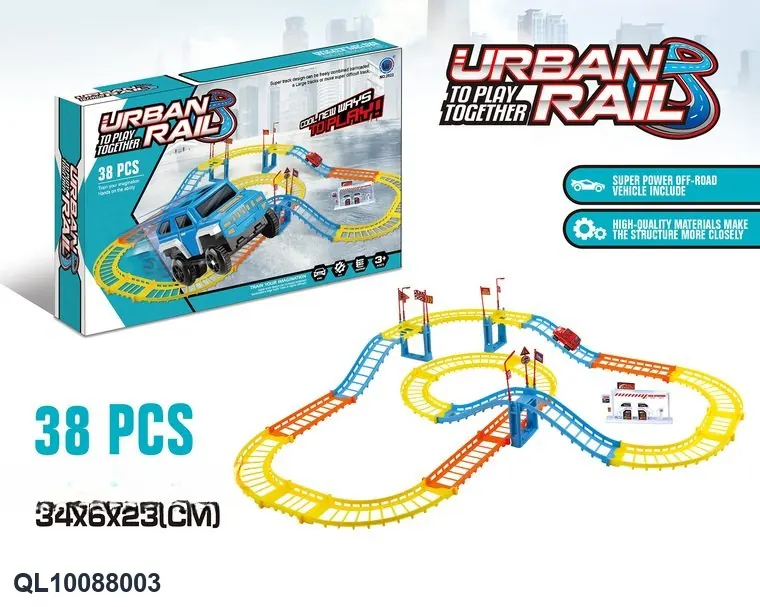 Extremely Fast Electric Rail Car Color Box wholesale from Qili Toys