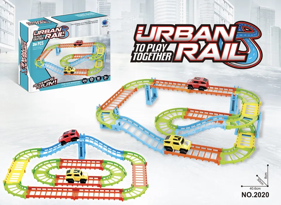 Extremely Fast Electric Rail Car Color Box wholesale from Qili Toys