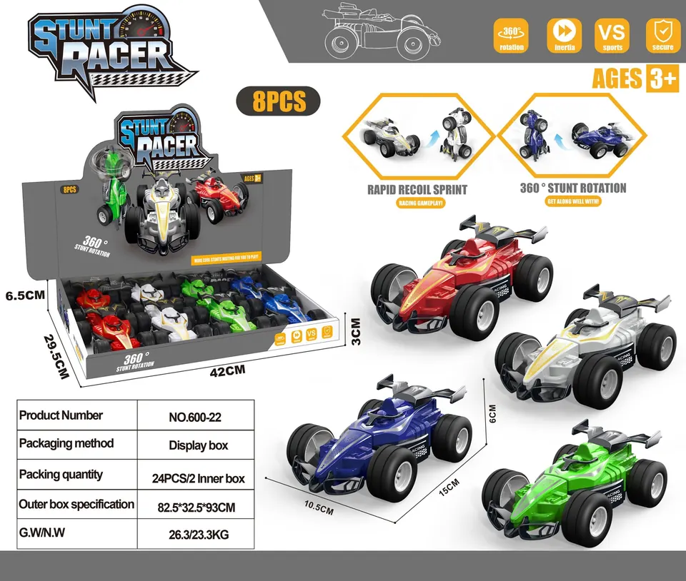 F1 Racing Car (price per unit, 8 pieces) Display Box wholesale from Qili Toys