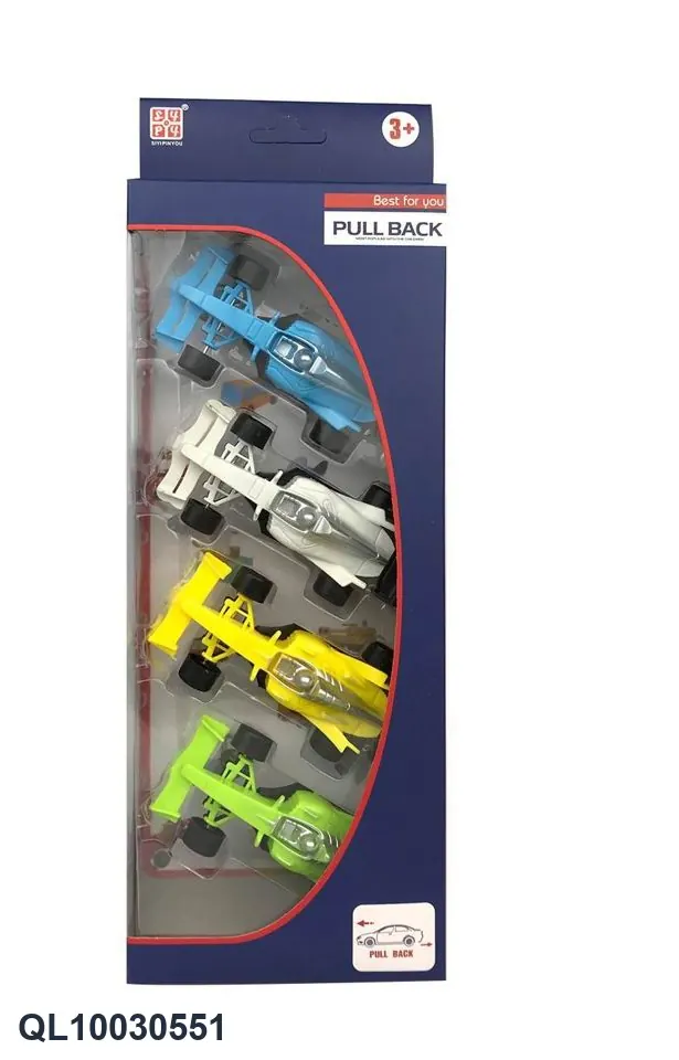 Four F1 Racing Cars (likely referring to formula one cars) Window Box wholesale from Qili Toys
