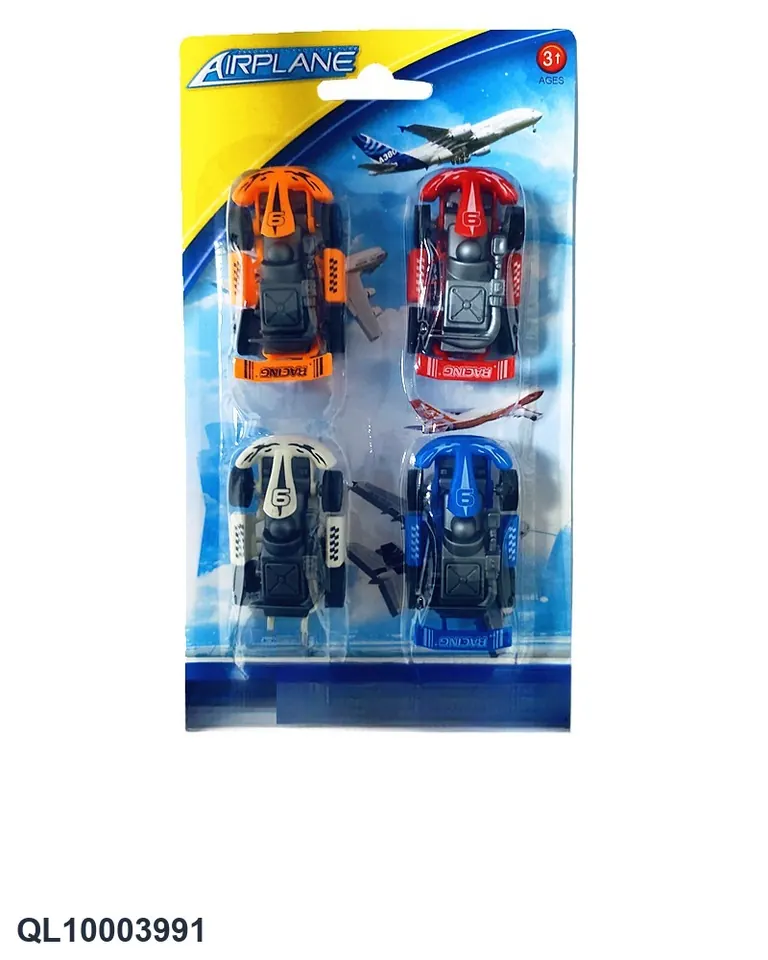 Four Village Pull Back Karts Blister Board wholesale from Qili Toys