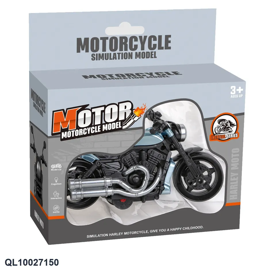 Inertia Motorcycle/4 Colors (motorcycle inertia motorcycle inertia motorcycle harley motorcycle model ornament) Window Box wholesale from Qili Toys