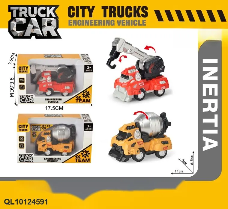 Inertial Construction Vehicles/Mixer Trucks/Crane Trucks Window Box wholesale from Qili Toys
