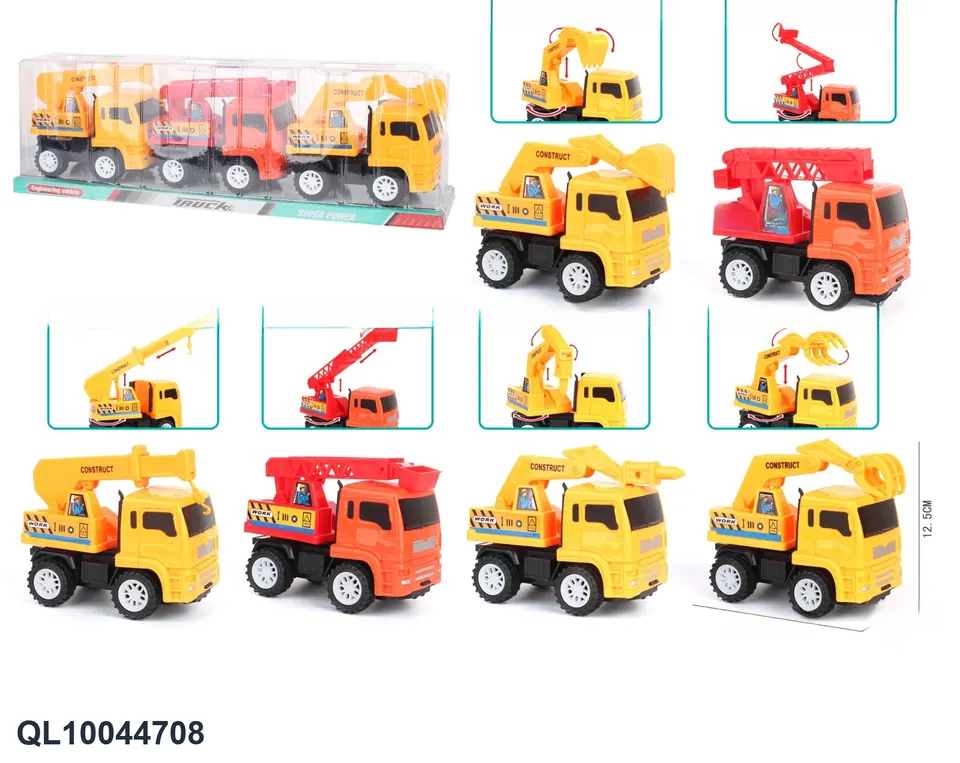 Inertial Engineering Fire Truck Multi-Joint Movable And Stretchable (6 types mixed) P-Cover/Box Base wholesale from Qili Toys