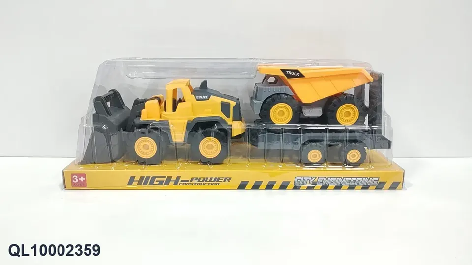 Inertial Engineering Trailer 1 Sliding Engineering Vehicle P-Cover/Box Base wholesale from Qili Toys