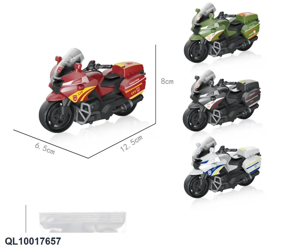 Inertial Patrol Motorcycle OPP Bag wholesale from Qili Toys