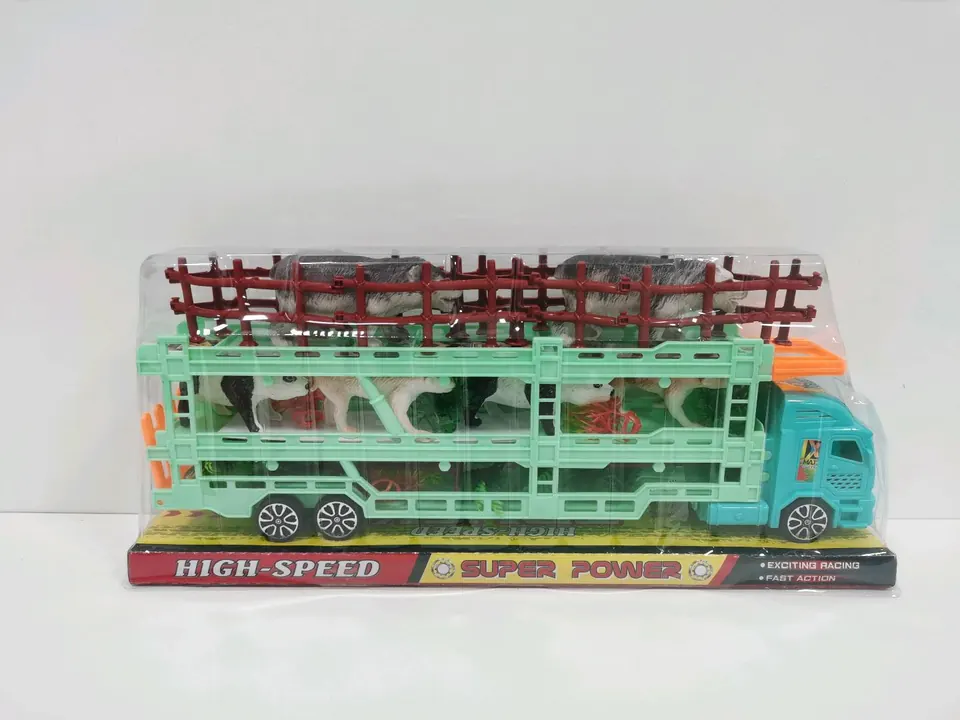 Inertial Three-Layer Vehicle Carries 2 Big Bears + 4 Animals P-Cover/Box Base wholesale from Qili Toys