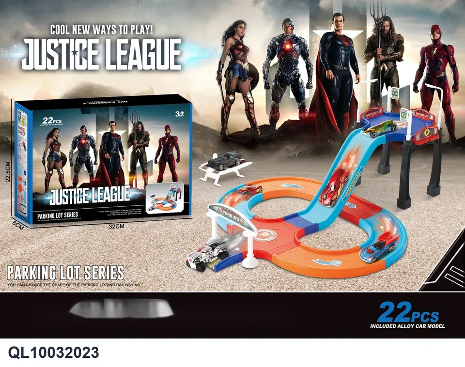 Justice League Alloy Car City Rail Park Color Box wholesale from Qili Toys