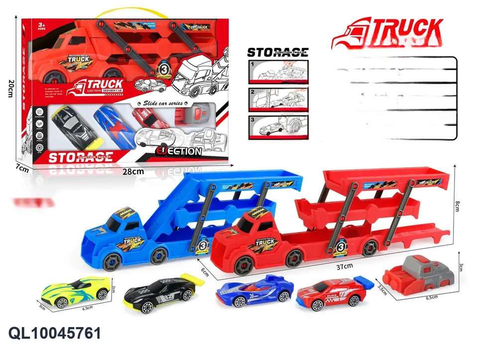 Laminated Ejection Truck Set Portable Window Box wholesale from Qili Toys