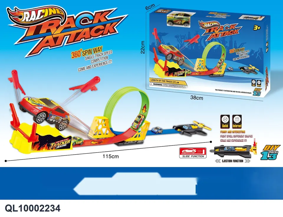 Large Ejection Alloy Car Track (ejection aircraft) Window Box wholesale from Qili Toys