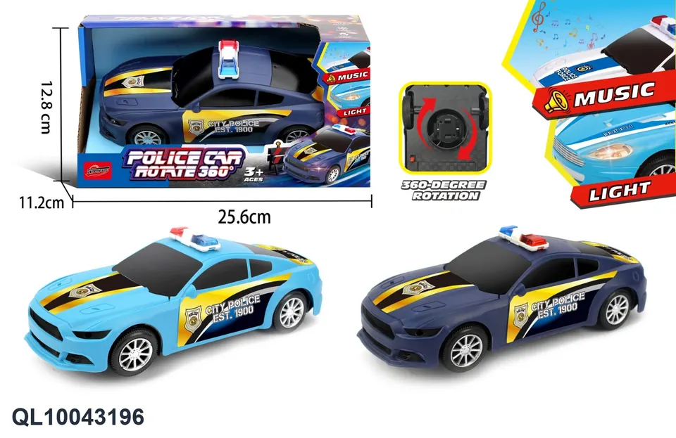 Light And Music Electric Universal Mustang Police Car (blue/purple mixed) Window Box wholesale from Qili Toys