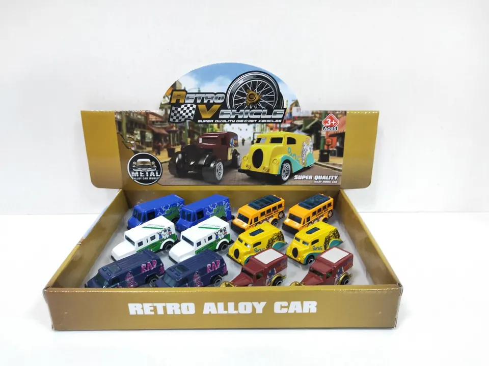 Metal Toy Cars (12 pieces, single price) Display Box wholesale from Qili Toys