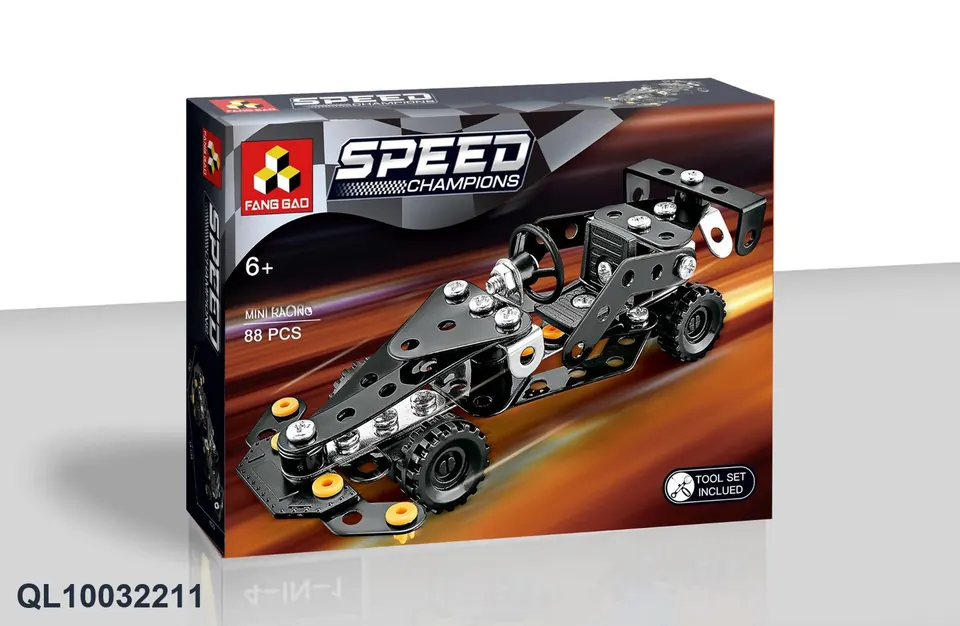 Miniature F1 Racing Car Made Of Metal, Designed For Assembly. Color Box wholesale from Qili Toys