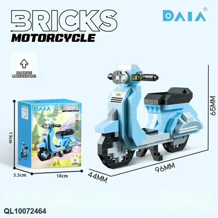 Motorcycle A (powder blue) Color Box wholesale from Qili Toys