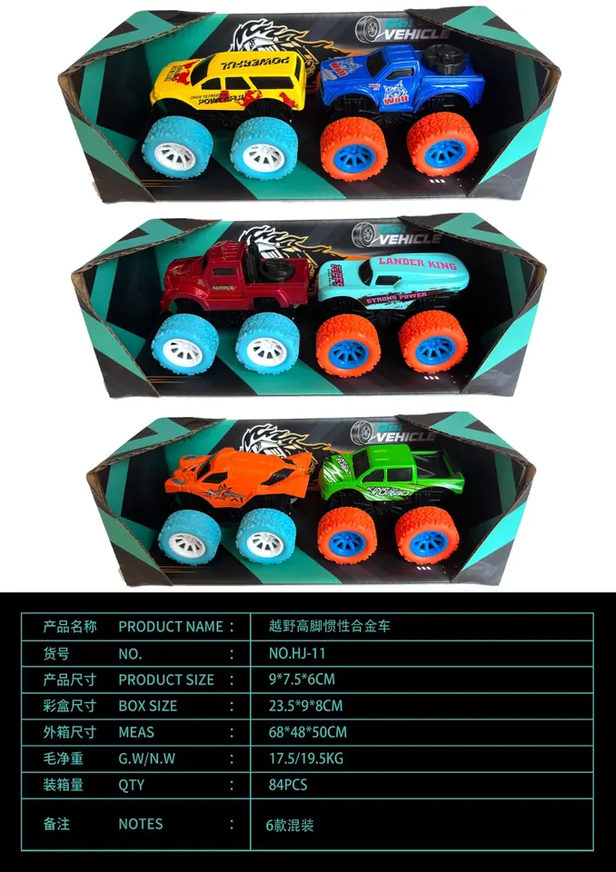 Off-Road High-Leg Inertia Alloy Car Display Box wholesale from Qili Toys