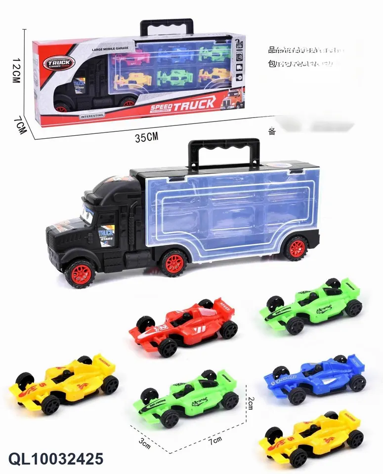 Portable Gift Box Display Cart With Six Sliding F1 Racing Car Models Window Box wholesale from Qili Toys