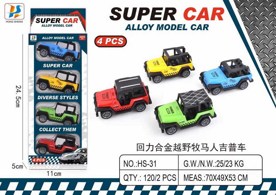 Pull Back Alloy Off-Road Wrangler Jeep Window Box wholesale from Qili Toys