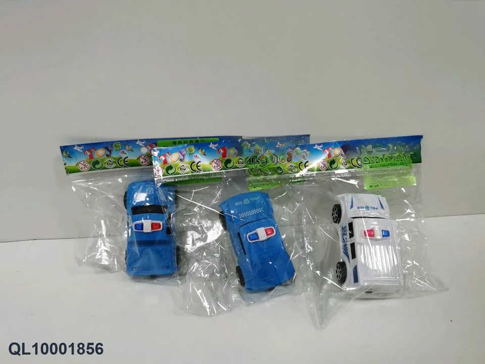Pull Back Police Car (three types mixed) OPP Bag wholesale from Qili Toys
