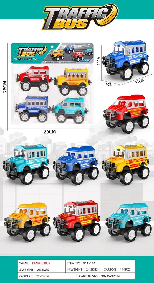Pull Back Service Vehicle PVC Header Bag wholesale from Qili Toys