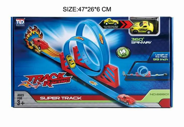 Pull Back Speed Rail Car With 1 Car Window Box wholesale from Qili Toys