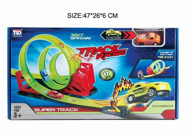 Pull Back Speed Rail Car With 1 Car Window Box wholesale from Qili Toys