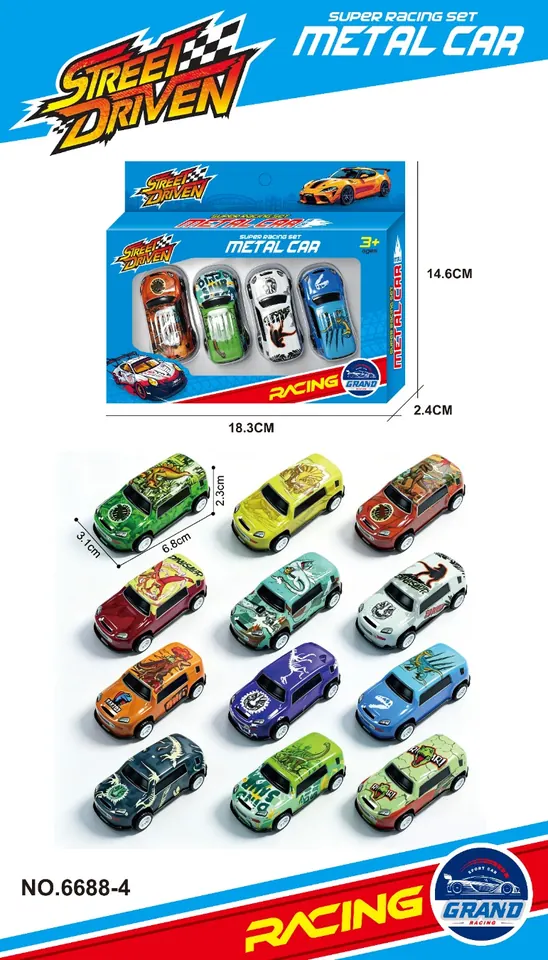 Return Alloy Car - Dinosaur Off-Roading Display Box wholesale from Qili Toys