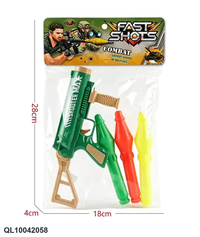 Rocket Launcher 2 Colors Randomly Mixed PVC Header Bag wholesale from Qili Toys