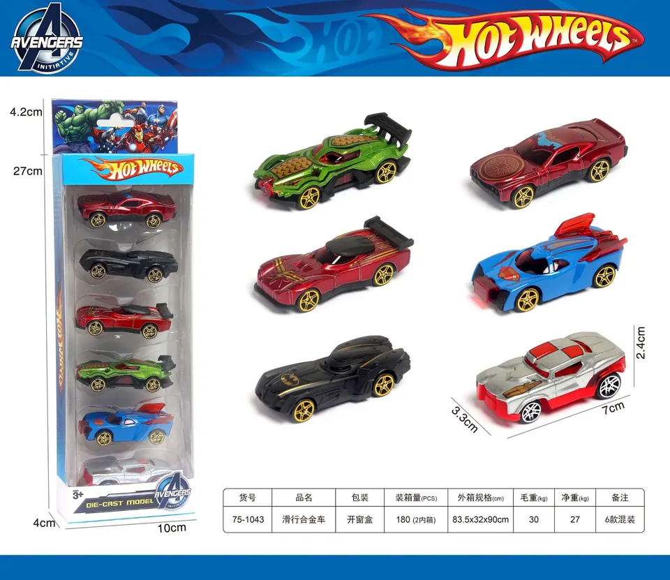 Rolling Alloy Car Set (6 models mixed), Alloy Rolling Car, Mini Alloy Car Set, Realistic Car Model, Alloy Car Model. Window Box wholesale from Qili Toys