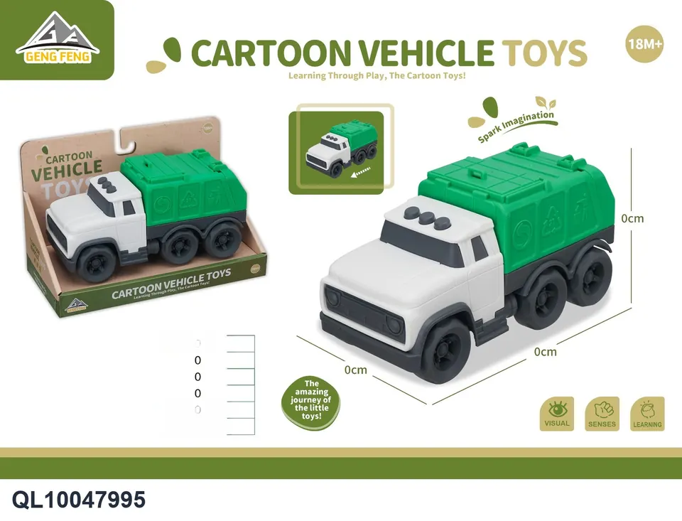 Sliding Cartoon Sanitation Truck Window Box wholesale from Qili Toys