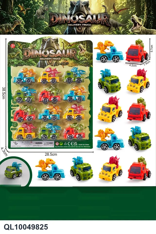 Sliding Dinosaur Car Series Blister Board wholesale from Qili Toys