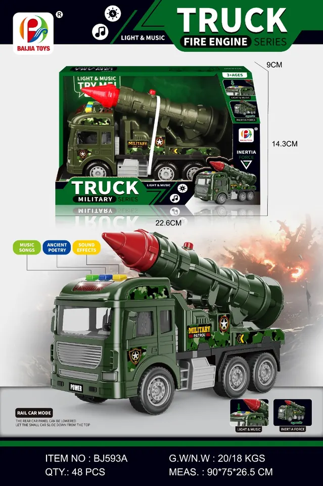 Sound, Light And Music Military Inertial Vehicle Display Box wholesale from Qili Toys