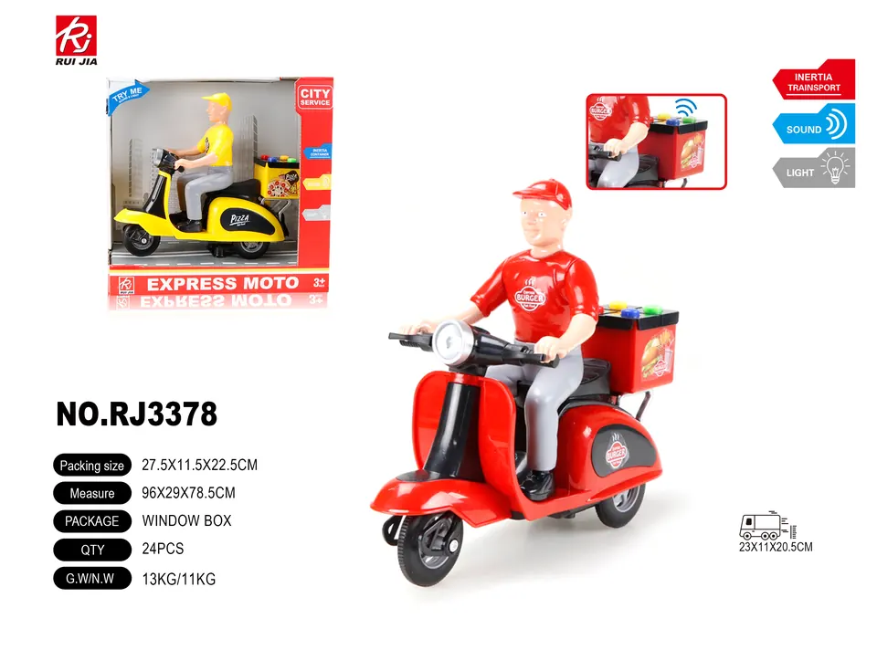 The Inertia Of A 1:16 Scale Remote-Controlled Motorcycle, Including Its Sound Effects. Display Box wholesale from Qili Toys