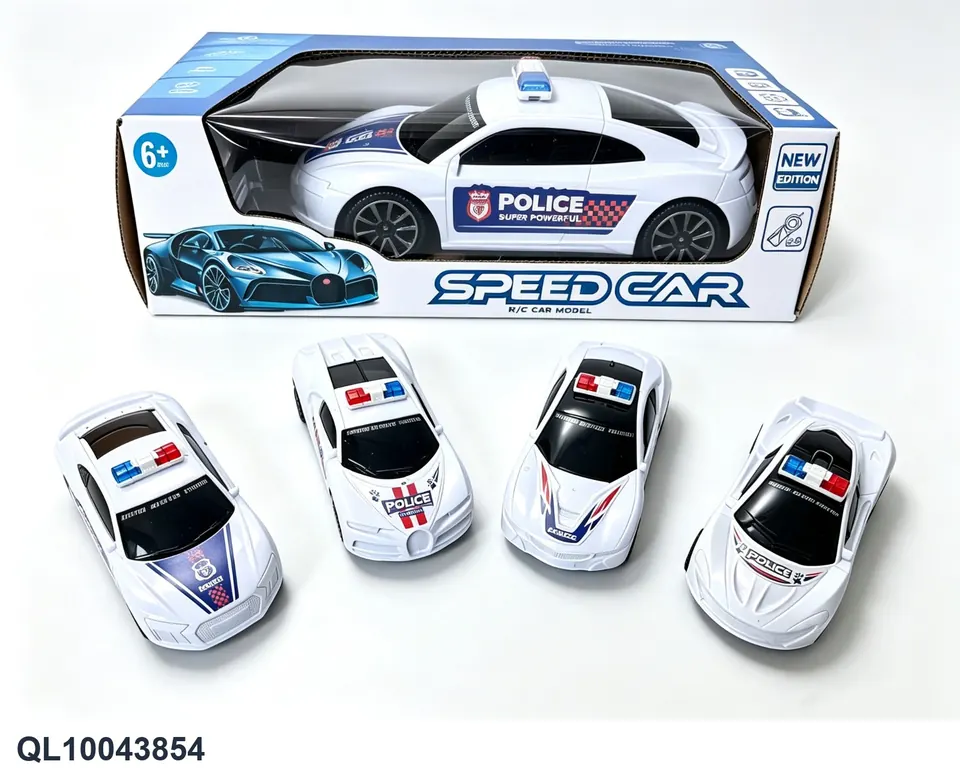 Two-Way Remote Control Simulated Police Car (remote control model) 4 Types Mixed Color Box wholesale from Qili Toys